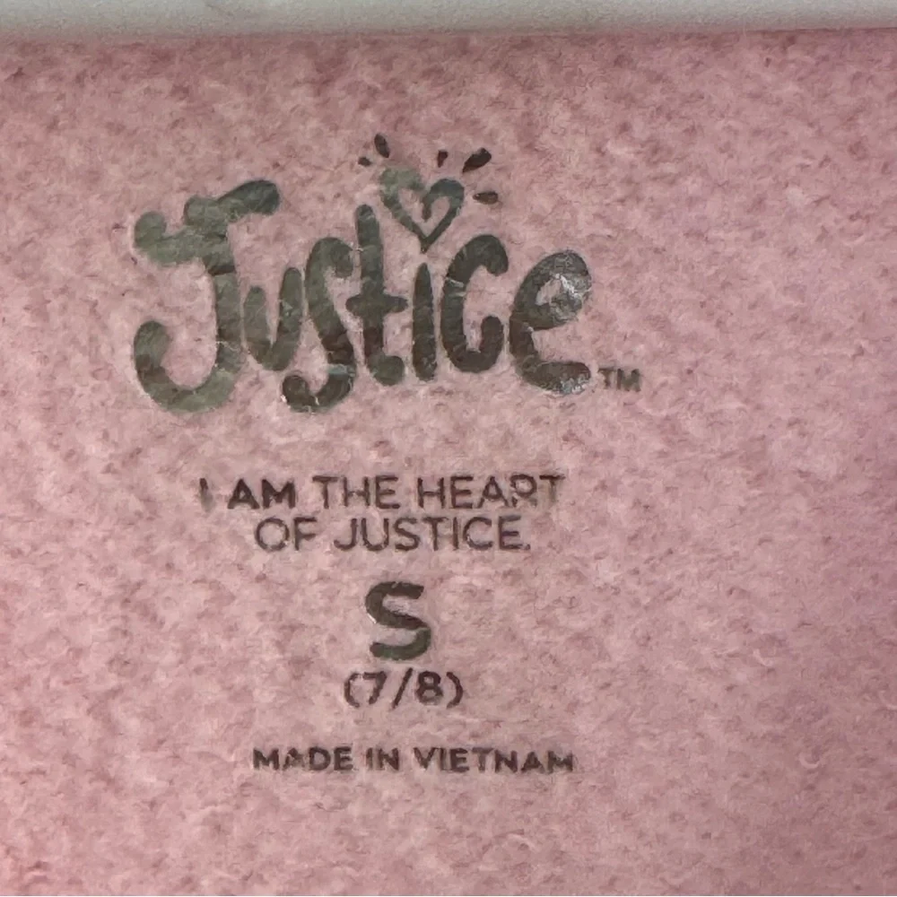 Justice Girls Sweatshirt Dress Pink 7-8 Pullover Fleece All Occasion Sequin Logo
